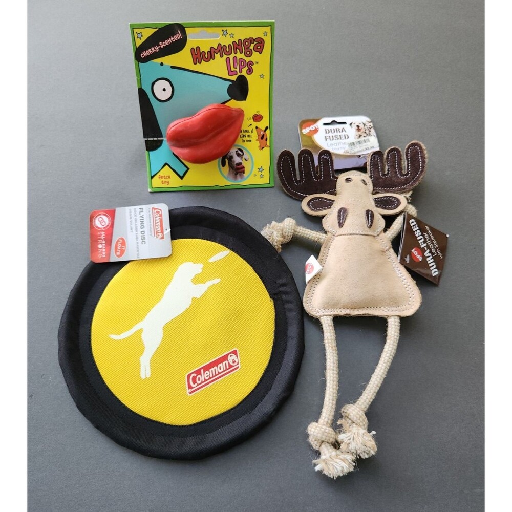 Dog Toys Coleman Frisbee Humunga Lips Leather Moose